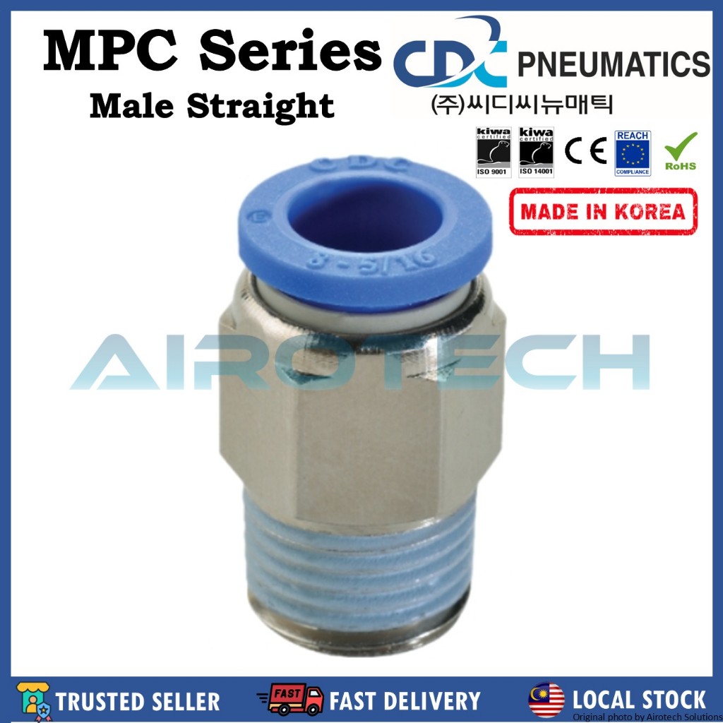CDC Pneumatics [MADE IN KOREA] MPC One-Touch Fittings Straight Type ...