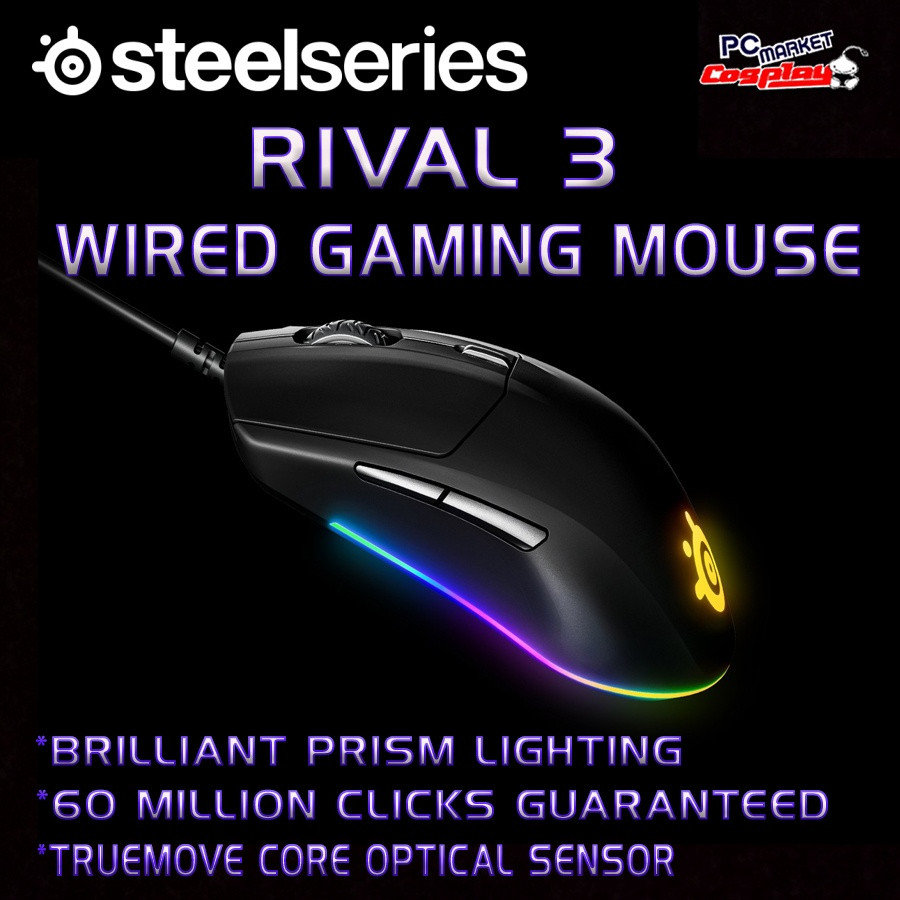 STEELSERIES RIVAL 3 RGB WIRED/SteelSeries Rival 3 Wireless (RGB) Gaming ...