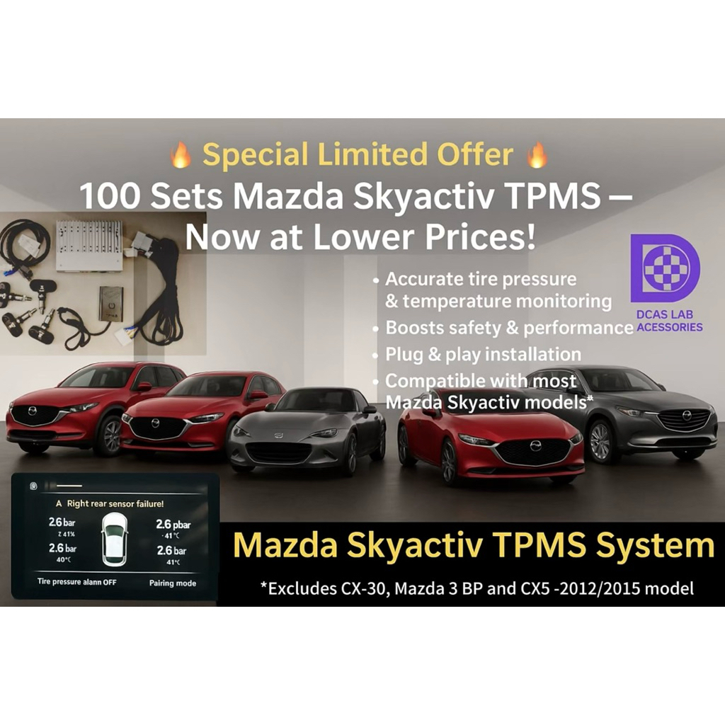 Mazda OEM HD TPMS Standalone System (MT-004) Tire Pressures Monitoring ...