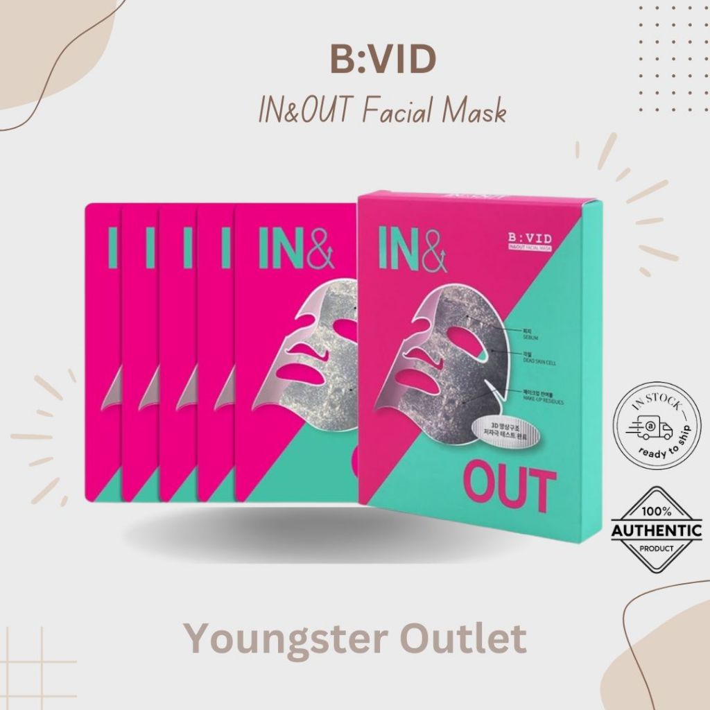 Bvid IN&OUT Facial Mask (1 Sheet / 5 Sheets per Box) | Shopee Malaysia