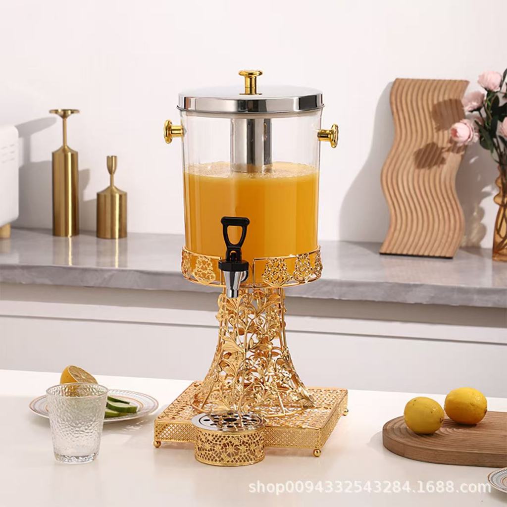 Shefu Luxury 8L Juice Dispenser with Gold Trim Stand | Shopee Malaysia