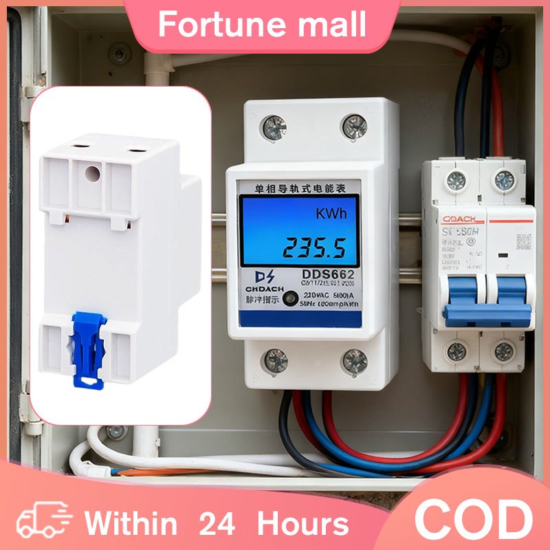Single Phase LCD Digital Wattmeter kWh Power Consumption Meter AC 220V ...