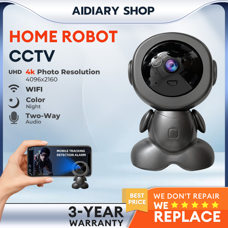 CCTV Robot 4K Smart IP Camera Wifi CCTV Rotate PTZ Night Vision ...