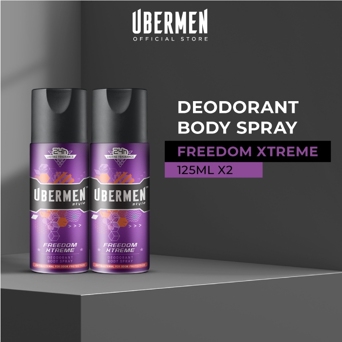 [Bundle of 2] Ubermen Style Deodorant Body Spray (Freedom Extreme ...