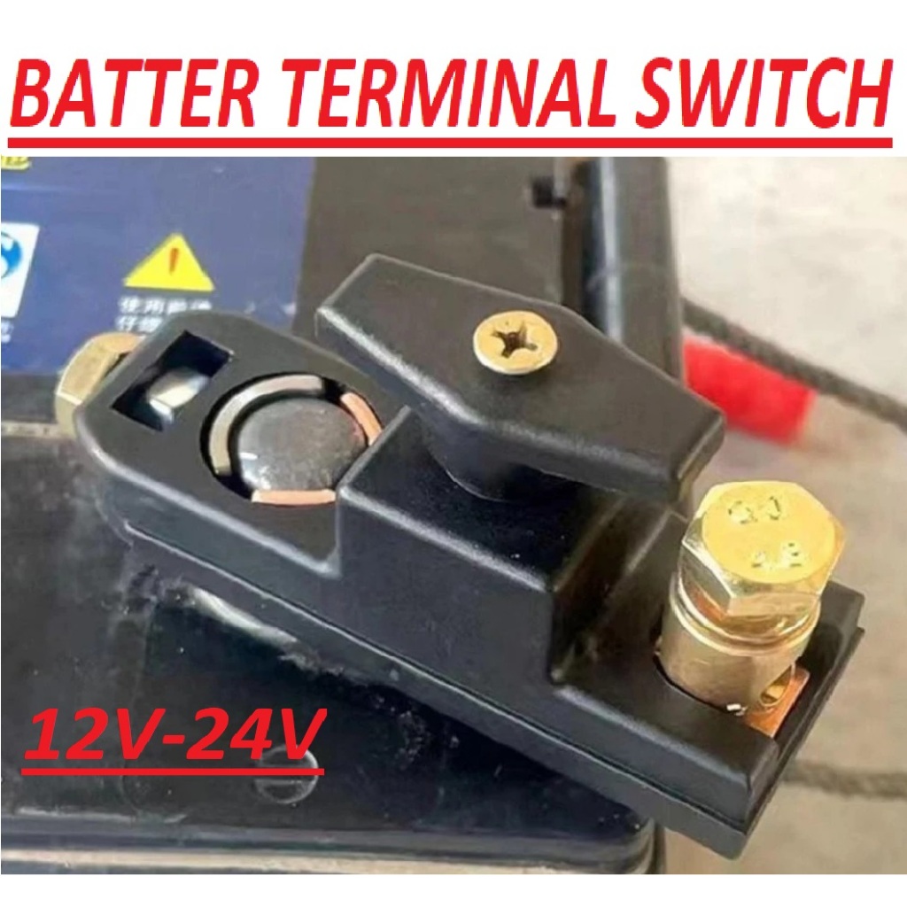 12V 24V Car Battery Terminal On Off Switch Connector Clamp Positive ...