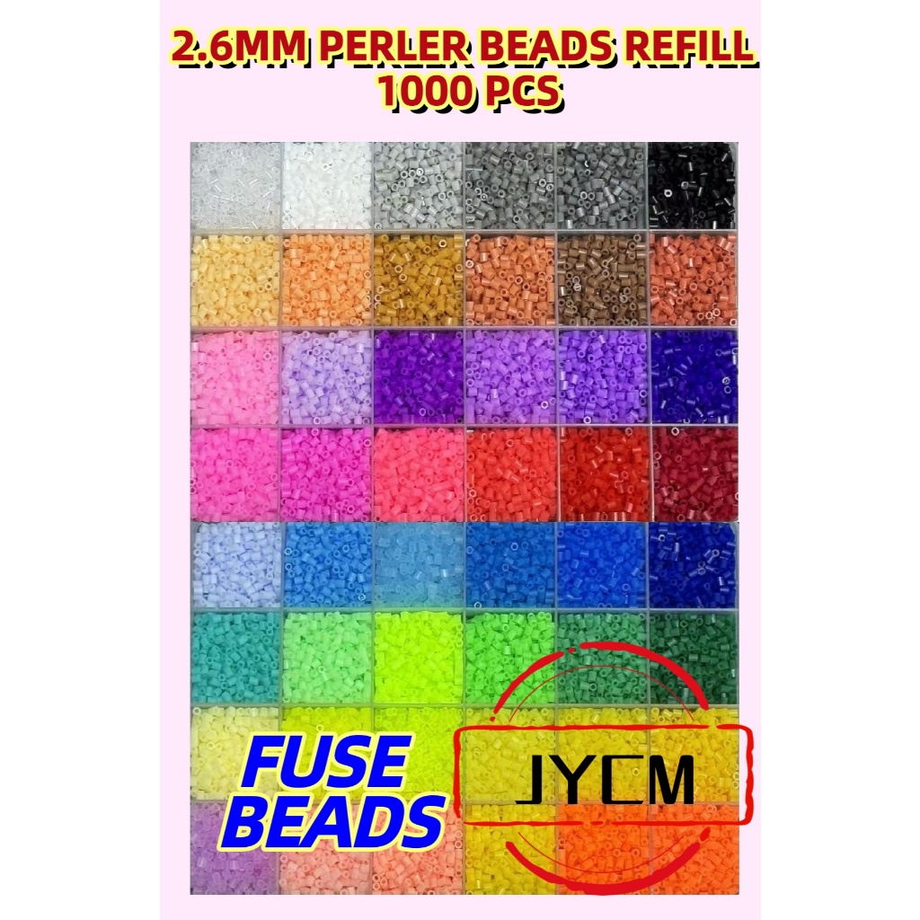NEW FUSE BEADS融合豆 2.6MM PERLER BEADS 1000PCS REFILL PACK 小豆拼豆补充包 ...