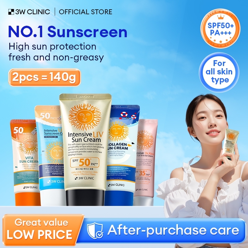 3W CLINIC High Protection SPF50+ PA+++ Tinted Physical Sunscreen ...
