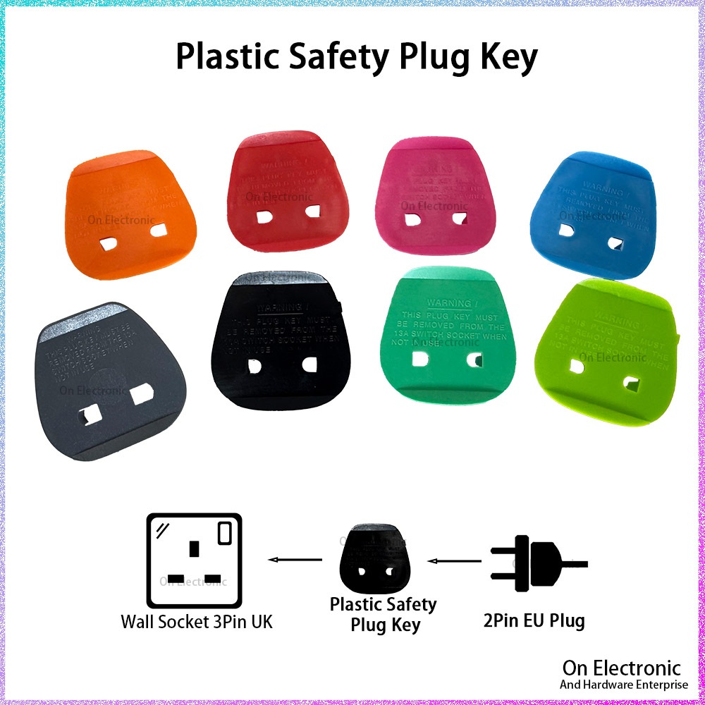 Plastic Safety Plug Key With Hole Socket 2 Pin (1 pcs) | Shopee Malaysia