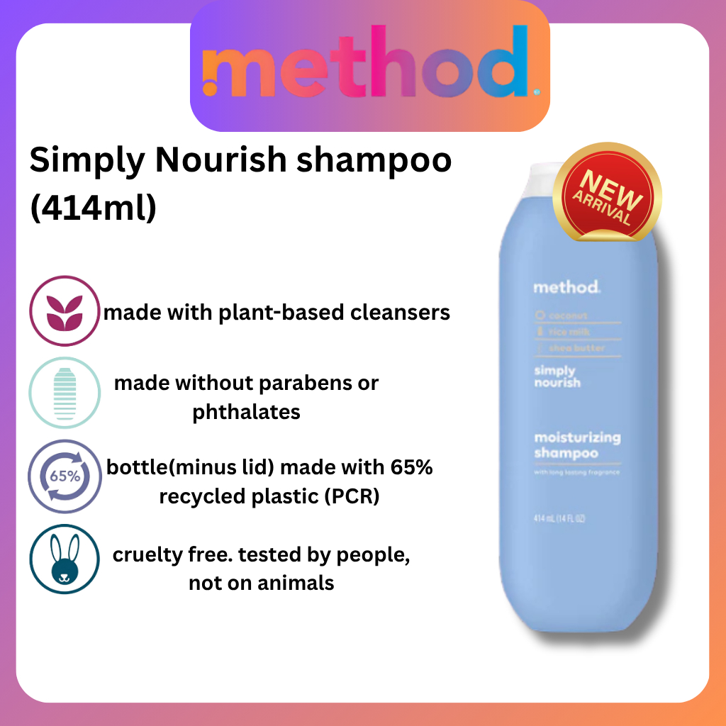 method unisex Shampoo Simply Nourish 414ml | Shopee Malaysia
