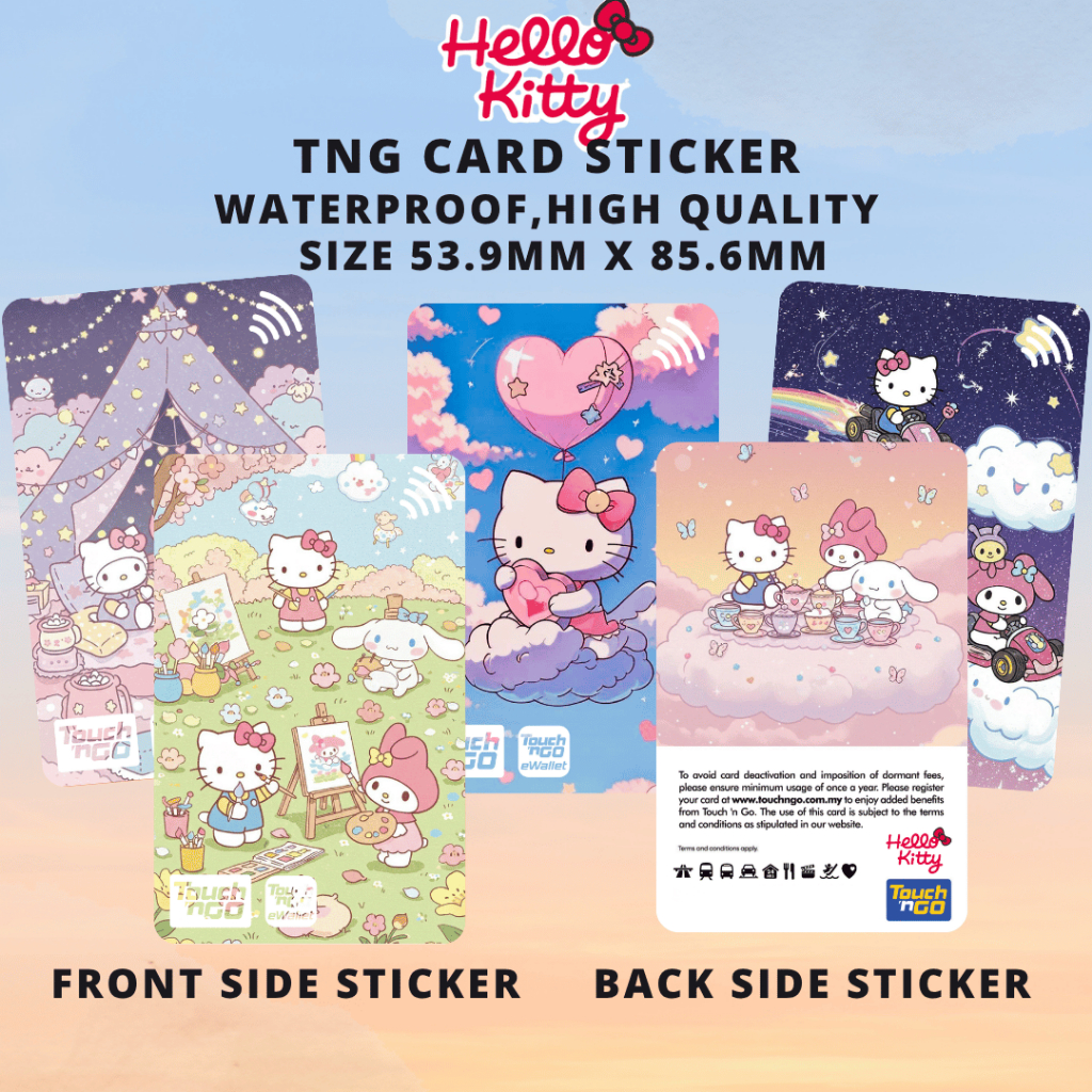Hello Kitty - Touch n Go Card Sticker Cover (Waterproof, High Quality ...