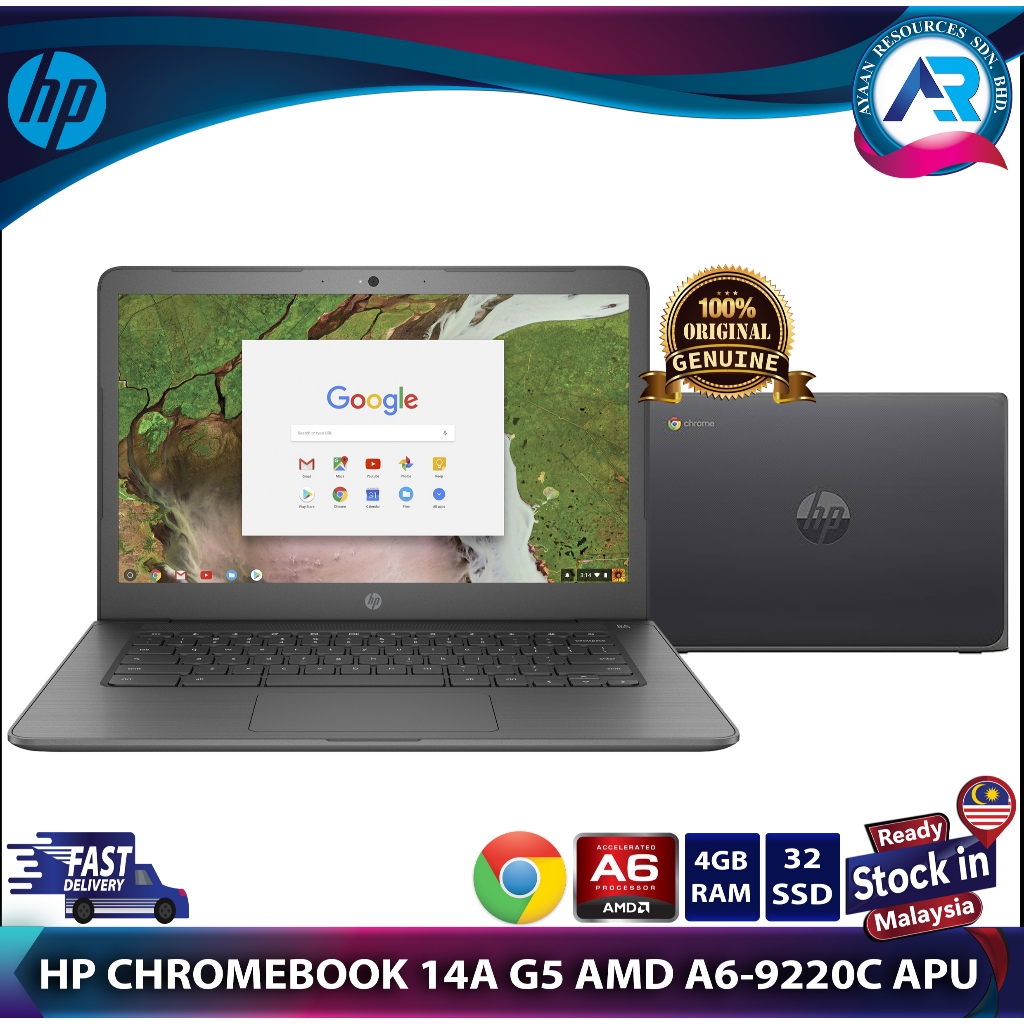 HP CHROMEBOOK 14A G5 AMD A6-9220C APU (2 CORES) WITH RADEON R5 GRAPHICS ...