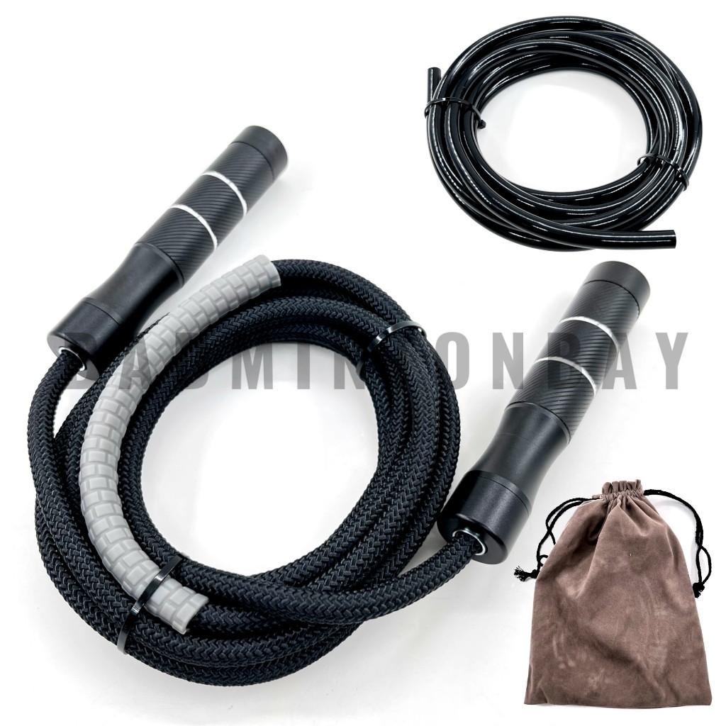2in1 Crossfit Heavy Bearing Skipping Rope Aluminium Handle PVC Glossy ...