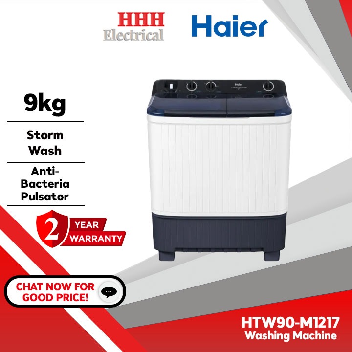 Haier 9kg Semi Auto Washing Machine HTW90-M1217 Mesin Basuh with Anti ...