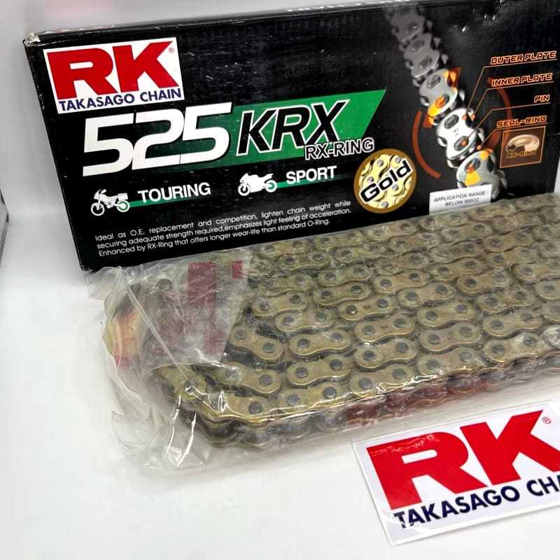 RK RANTAI GB525 KRX X-RING/525 X RING CHAIN 120L(NEW PACKING)(KOTAK ...