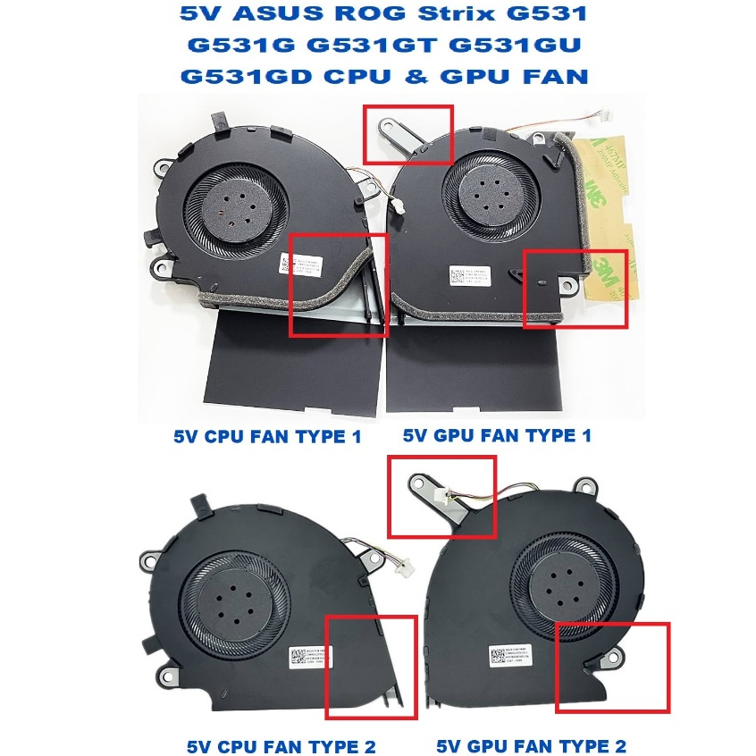 5V ASUS ROG Strix G531 G531G G531GT G531GU G531GD G512 G512GV CPU & GPU ...