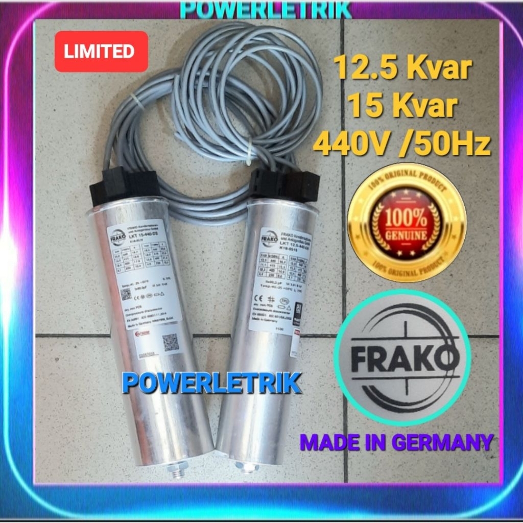 🔥READY STOCK🔥 GERMANY FRAKO 12.5Kvar 15Kvar 440V 50Hz CAPACITOR BANK ...