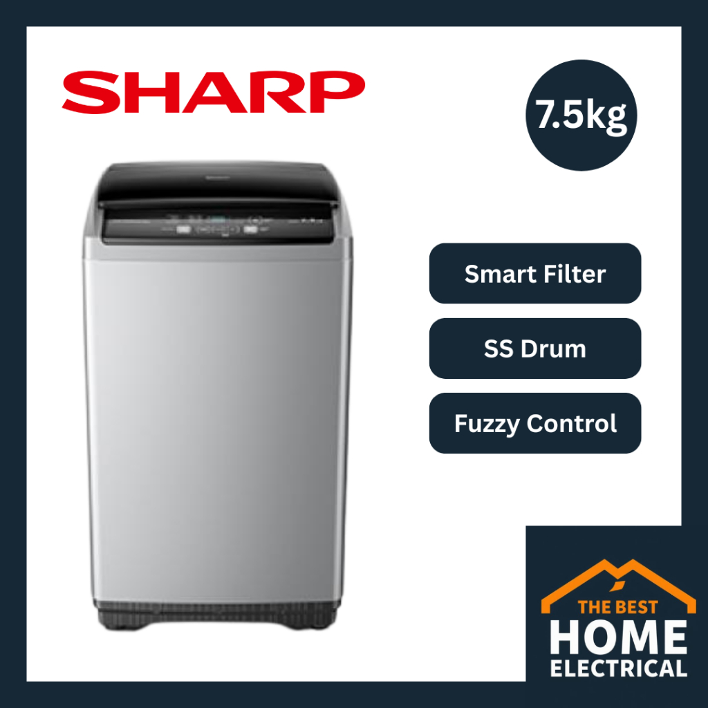 Sharp Fully Auto Top Load Washing Machine 7.5KG | 8.5KG | 9.5KG ...