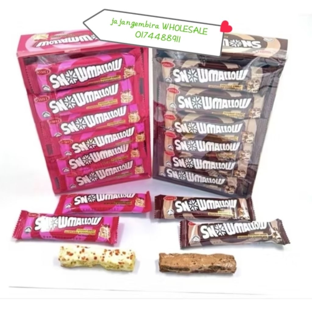 (30pieces) Jomei Snowmallow Chocolate Strawberry 雪花酥 Halal Ready stock ...
