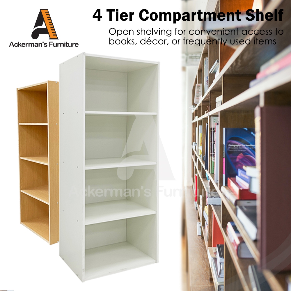ACKERMAN 4 Tier Multipurpose Basic Shelf Compartment Rack Utility ...