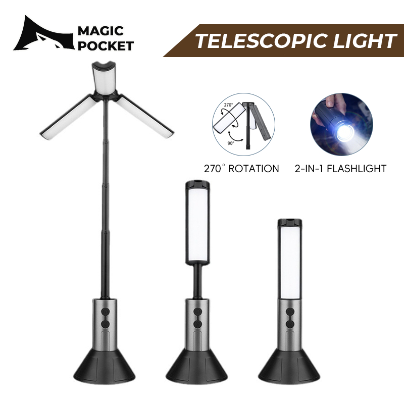 【MAGIC POCKET】3 in 1 Super Bright Zooming Flashlight Waterproof Lampu ...