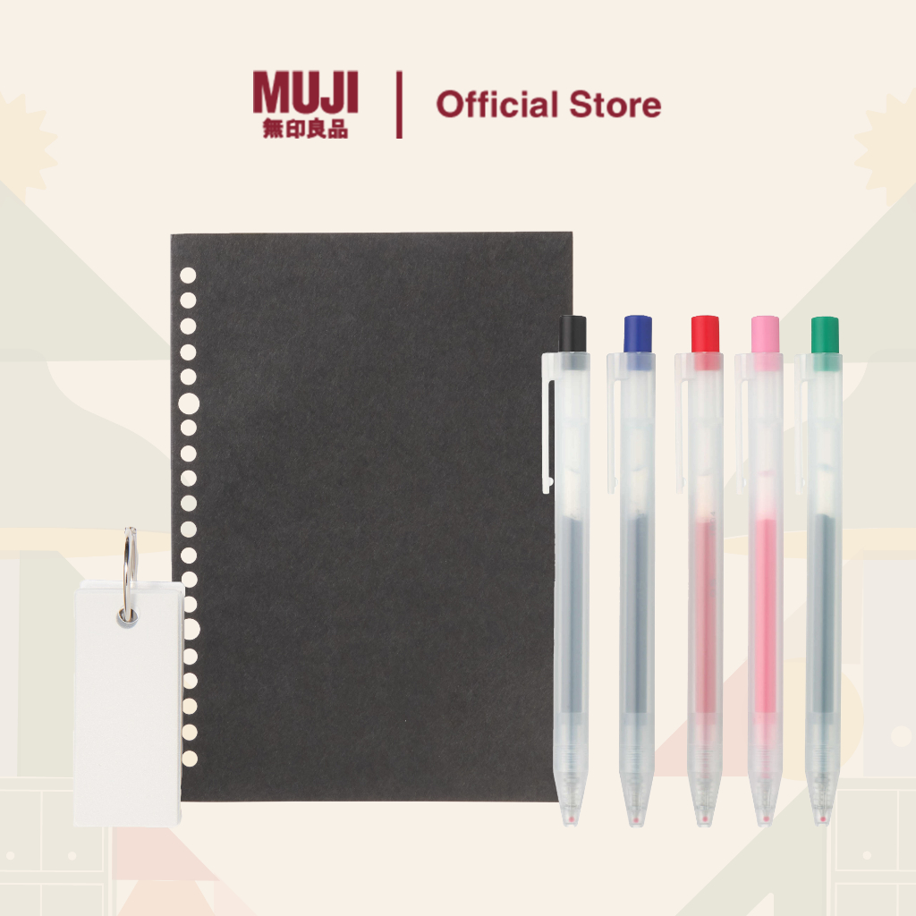 0.5 Muji Pen Moma Muji Gel Ink Balpen - Smooth Writing Knock Type, Blauw 0.5 Mm, Japans Geïmporteerd 0.5 Mm Gel Ink Pen