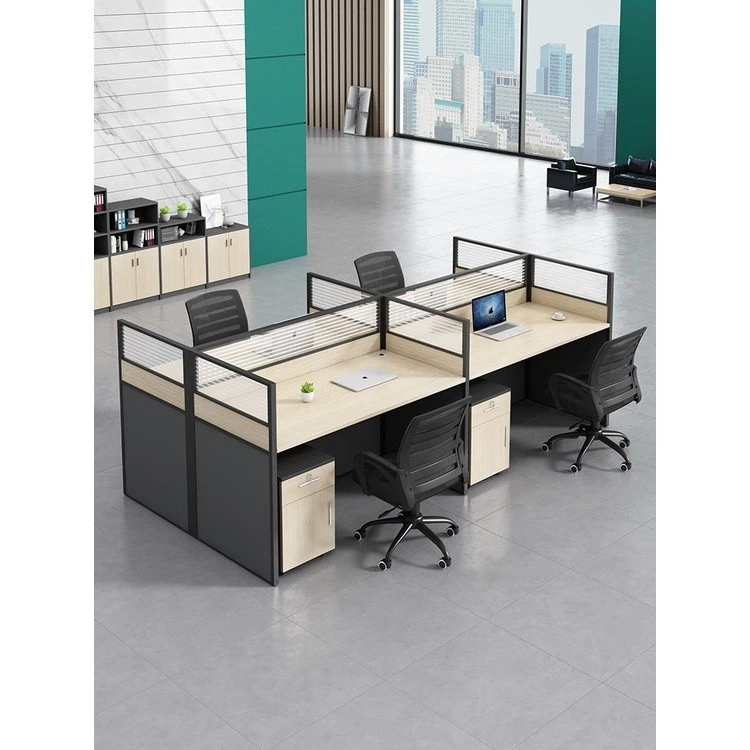 Office desk chair combination work station staff position computer ...