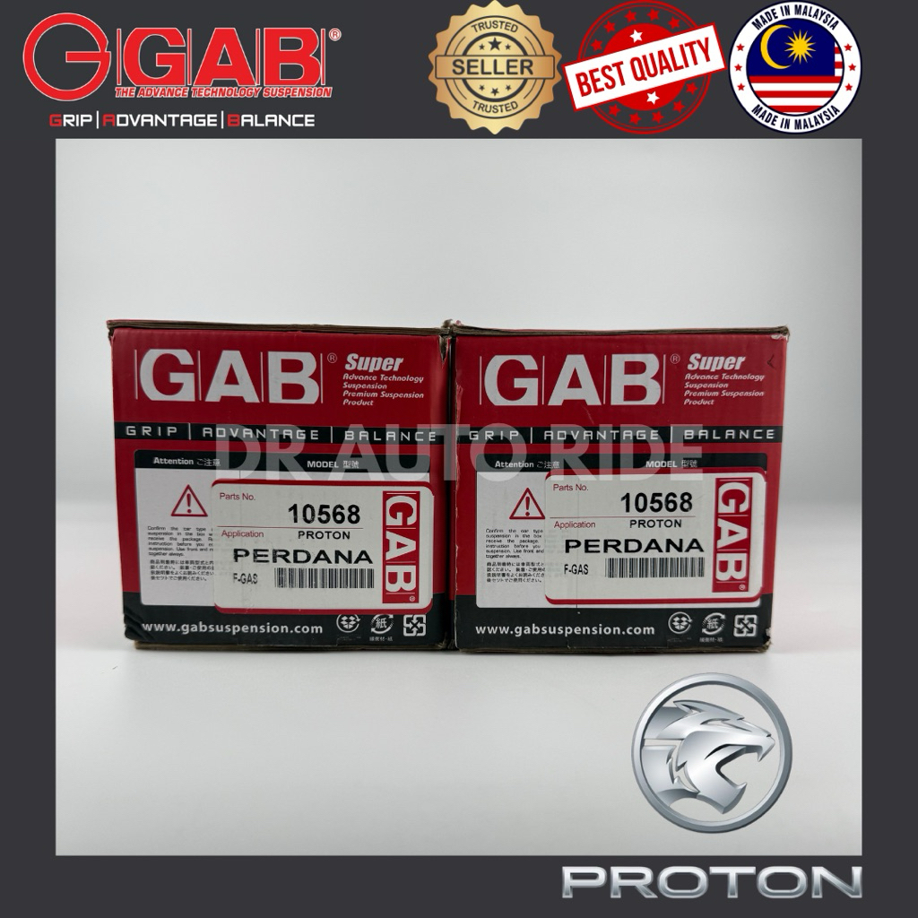 GAB Proton Perdana 2.0/V6 (95’-10’) Gas Shock Absorber Front Set ...