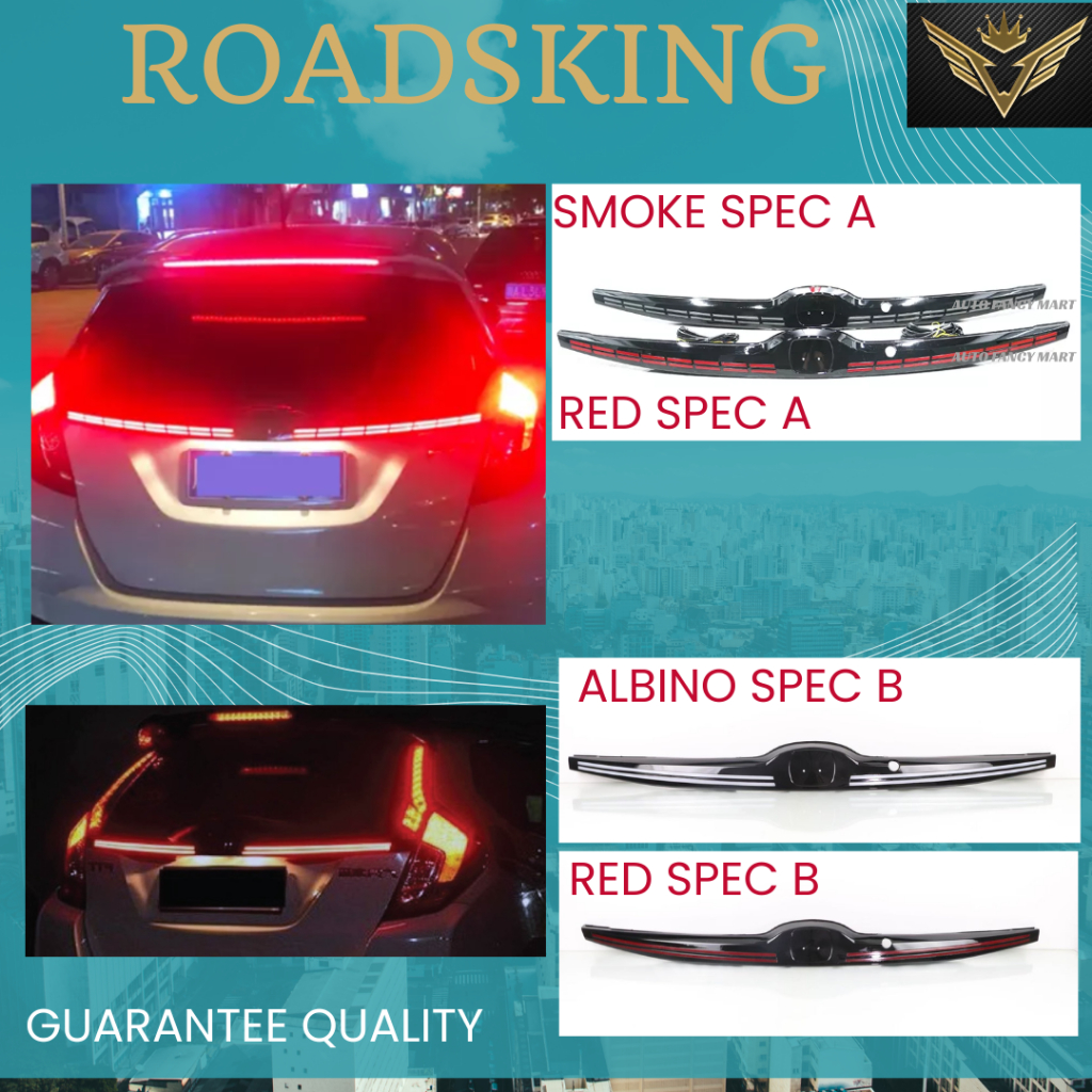 HONDA JAZZ GK5 2014~2019 SMOKE ALBINO GARISH REAR CENTER TAIL LAMP ...