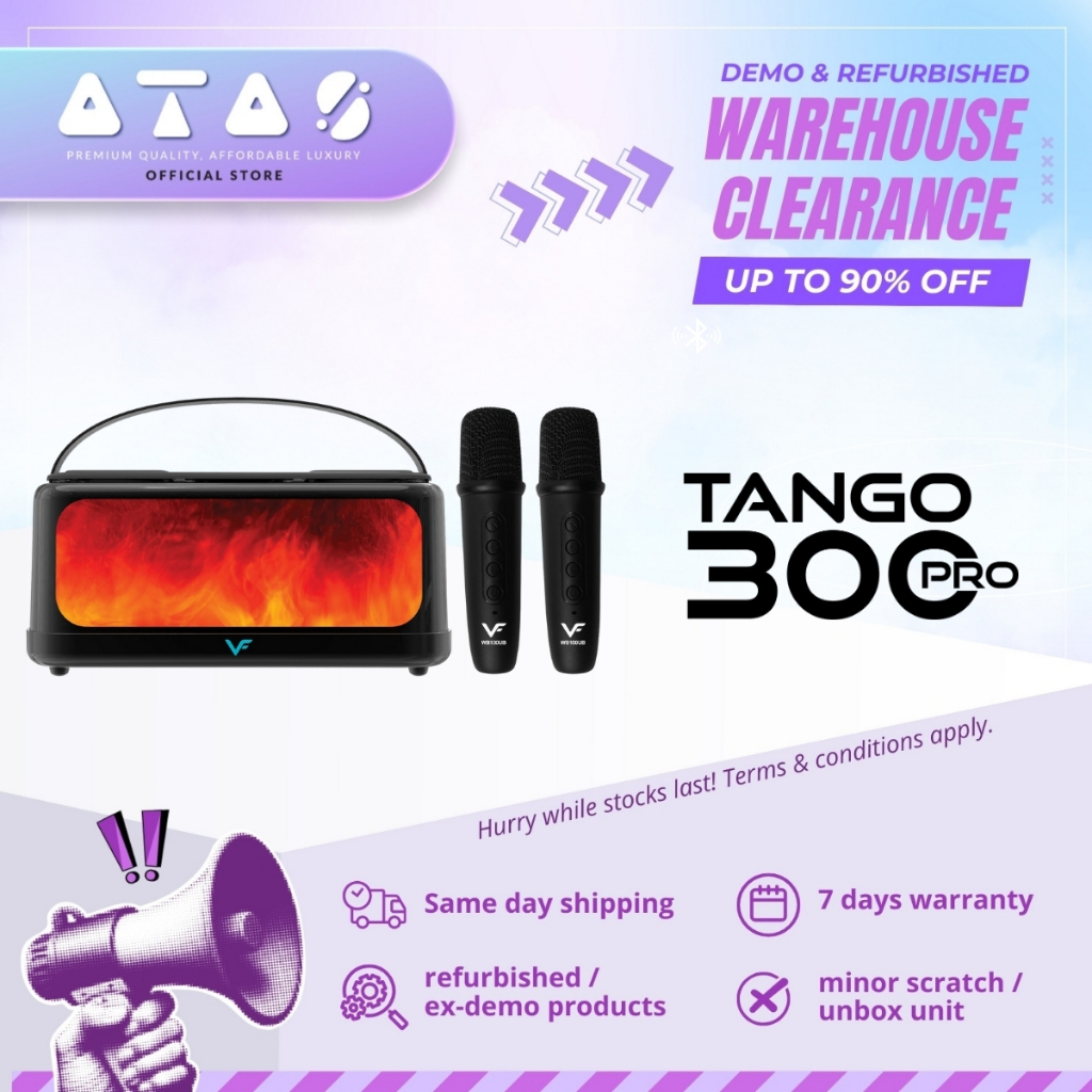 【VF I Vinnfier NEW DEFECT SET】TANGO 300 PRO Portable Bluetooth Karaoke ...