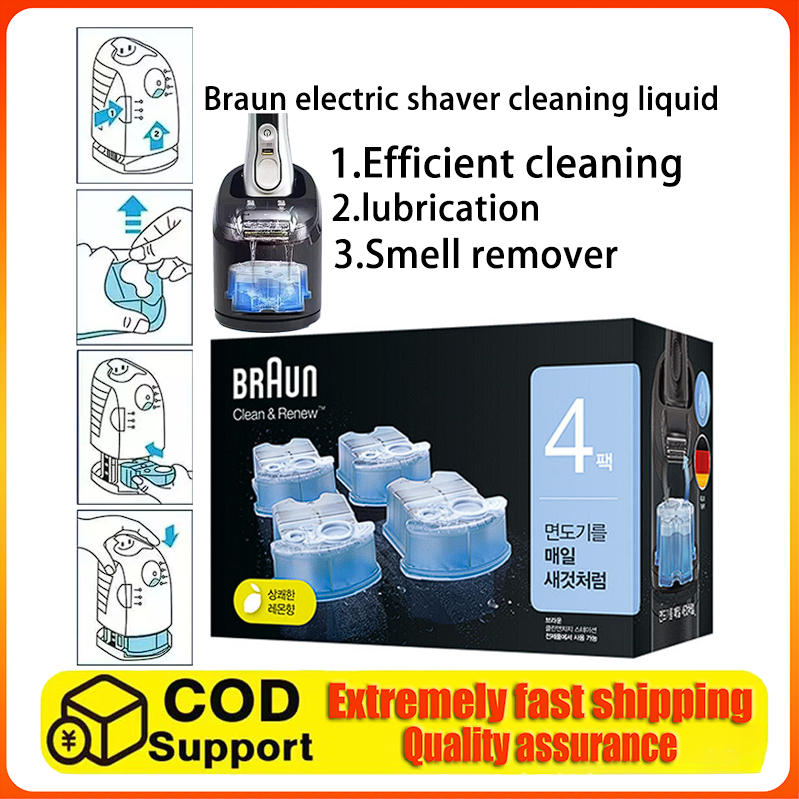 Braun Electric Shaver Cleaning Liquid CCR4 Series 3 5 7 8 9 Razor blade ...