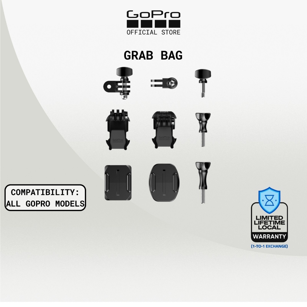 GoPro Action Camera Grab Bag - Extra Mounts + Spare Parts | Shopee Malaysia