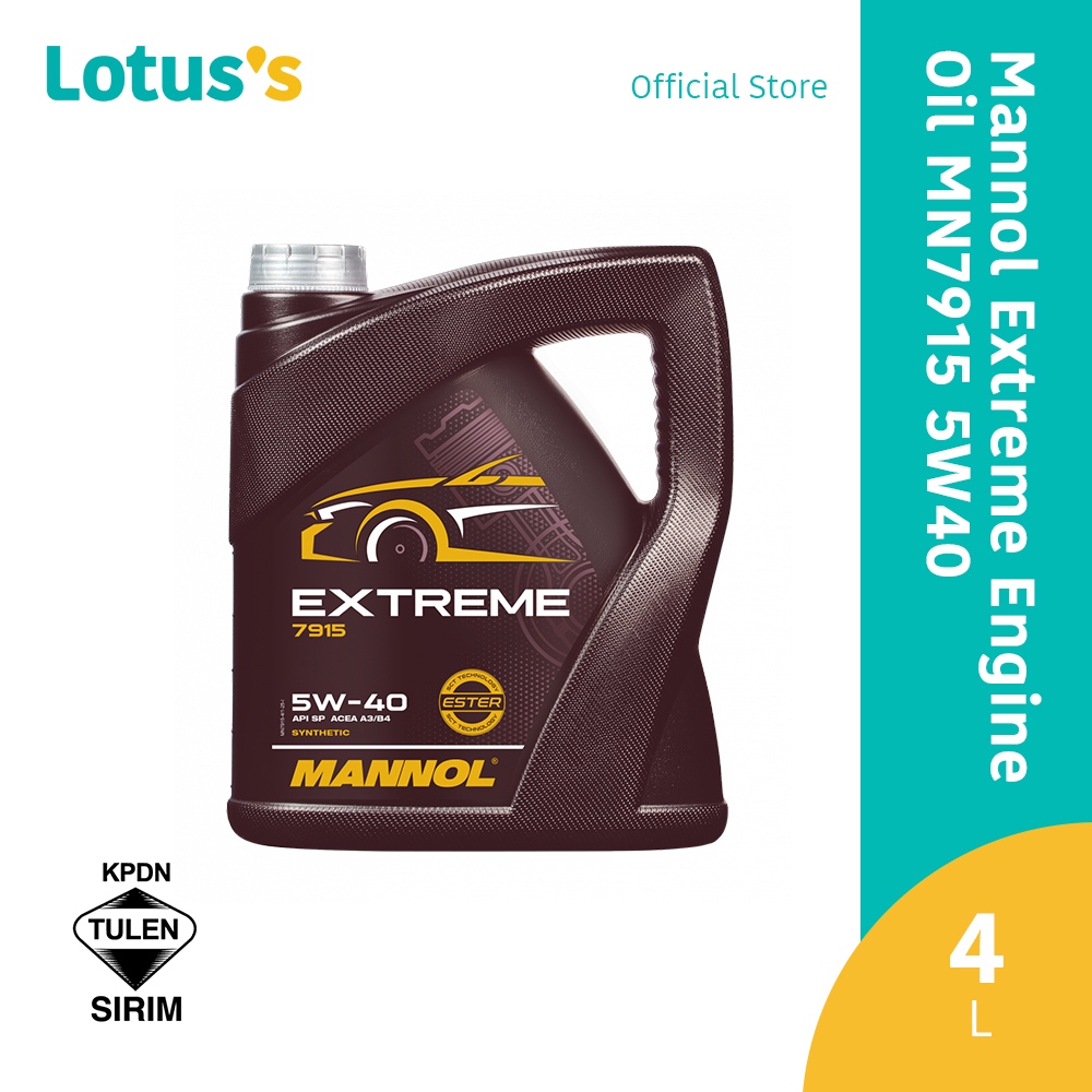 Mannol Extreme Engine Oil MN7915 5W40 (4 Litre) | Shopee Malaysia