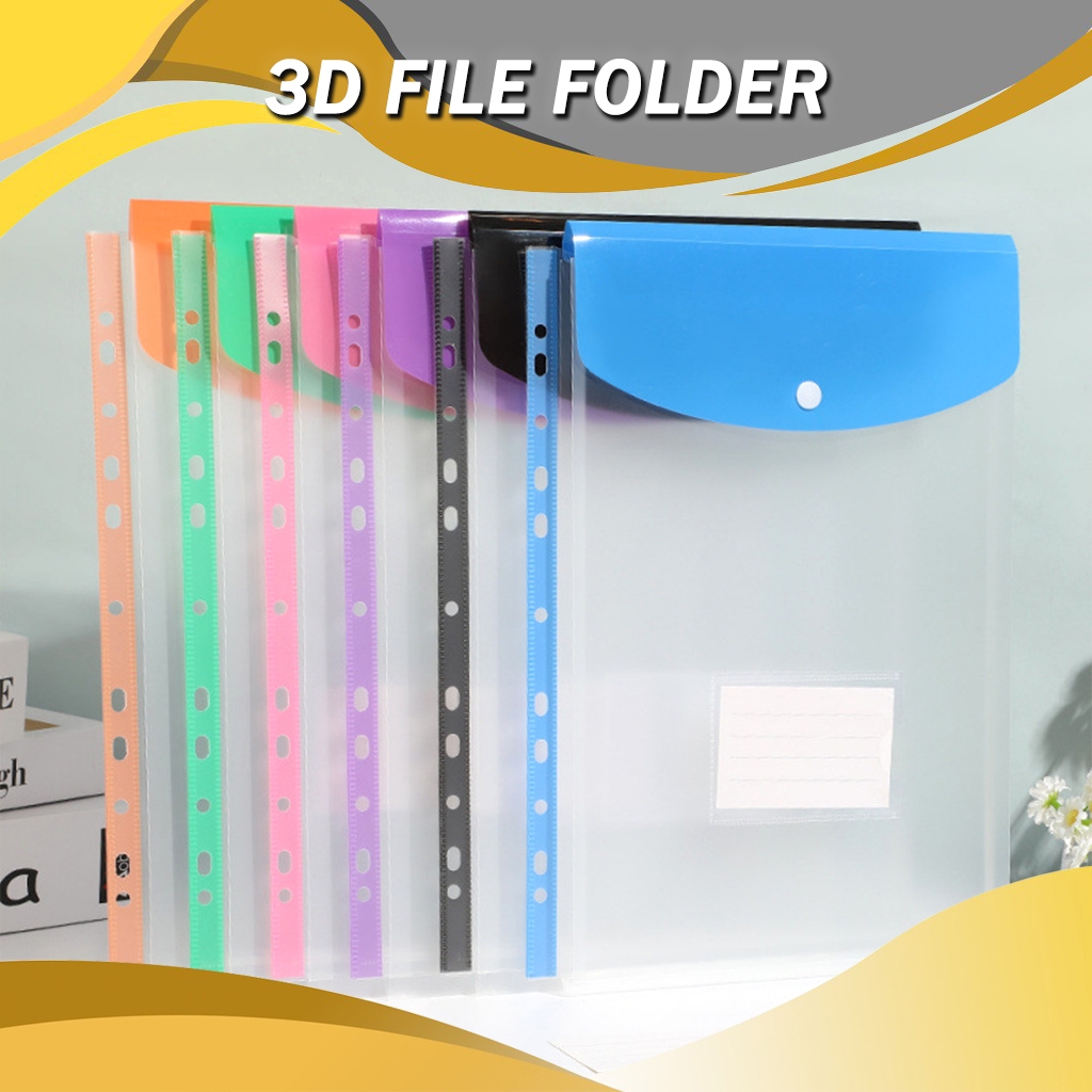 11 Holes Button Folder Sheet Protector String Folder Fit 2D 3D 4D File ...