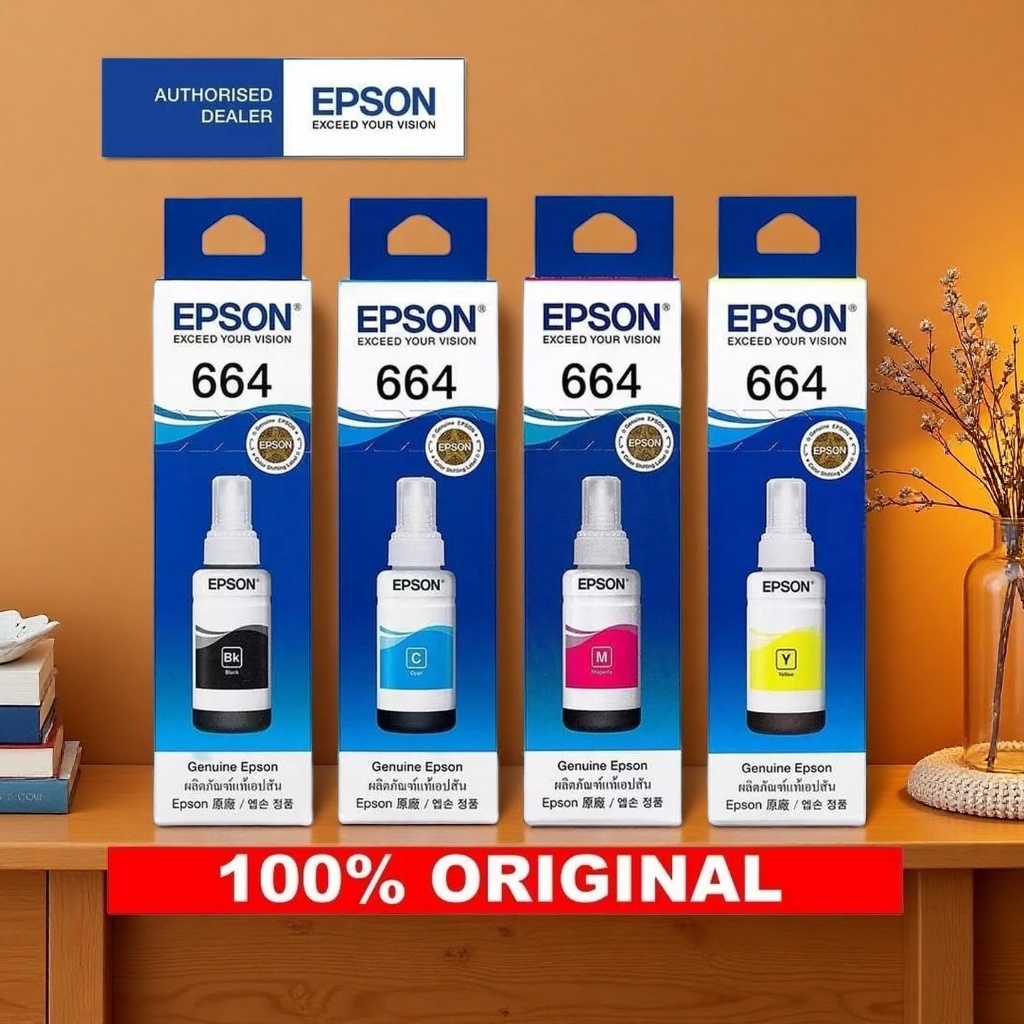 Official Epson 664 Refill Ink For L120/L210/L360/L385/L1300 - Black ...