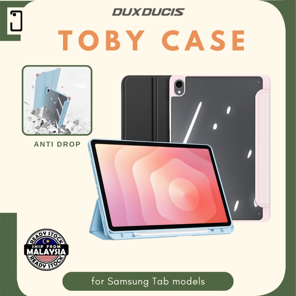 DUX TOBY Flip Stand Tablet Case for Samsung Galaxy Tab S10 S9 S8 S7 ...