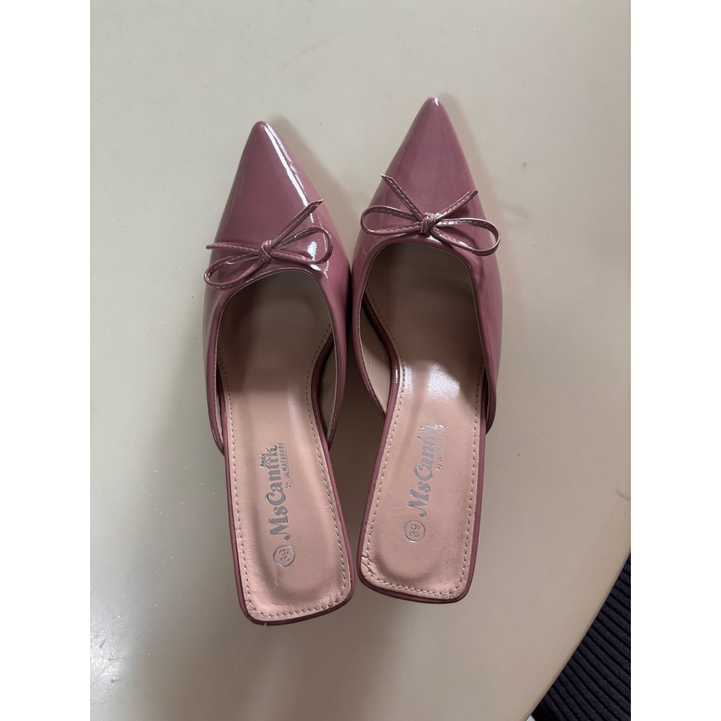Ms Cantik Pointer Pink Toe Heels | Shopee Malaysia