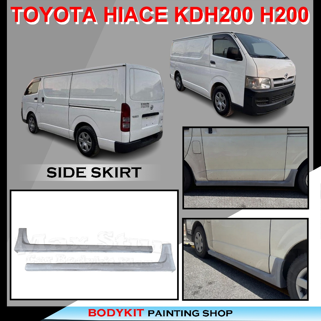 TOYOTA HIACE KDH200 H200 M-TECHNO STYLE SIDE SKIRT BODYKIT MATERIAL ...