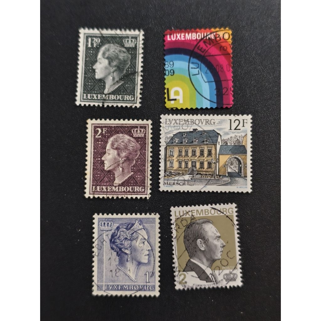 AL003 Luxembourg genuine postage stamps 6 different mixed used | Shopee ...