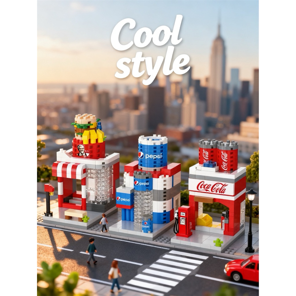 【Hot Selling】8-in-1 Mini Shop Micro Blocks Set – Drink Store, Snack ...