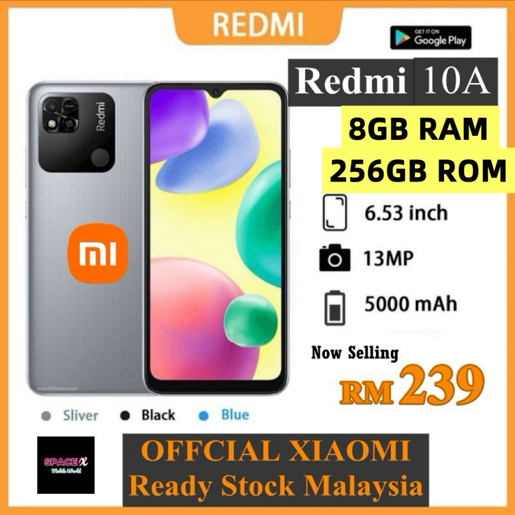 Xiaomi Redmi 10A 8G/256GBGB - Warranty 1 Year