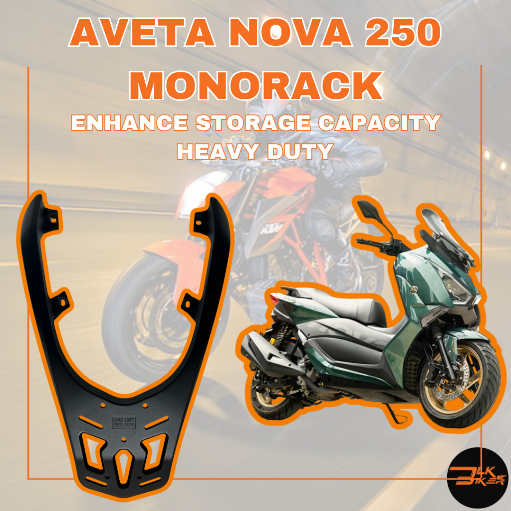 AVETA Nova 250 Monorack NOVA250 Rear Rack Belakang Spoiler Rak Kargo ...