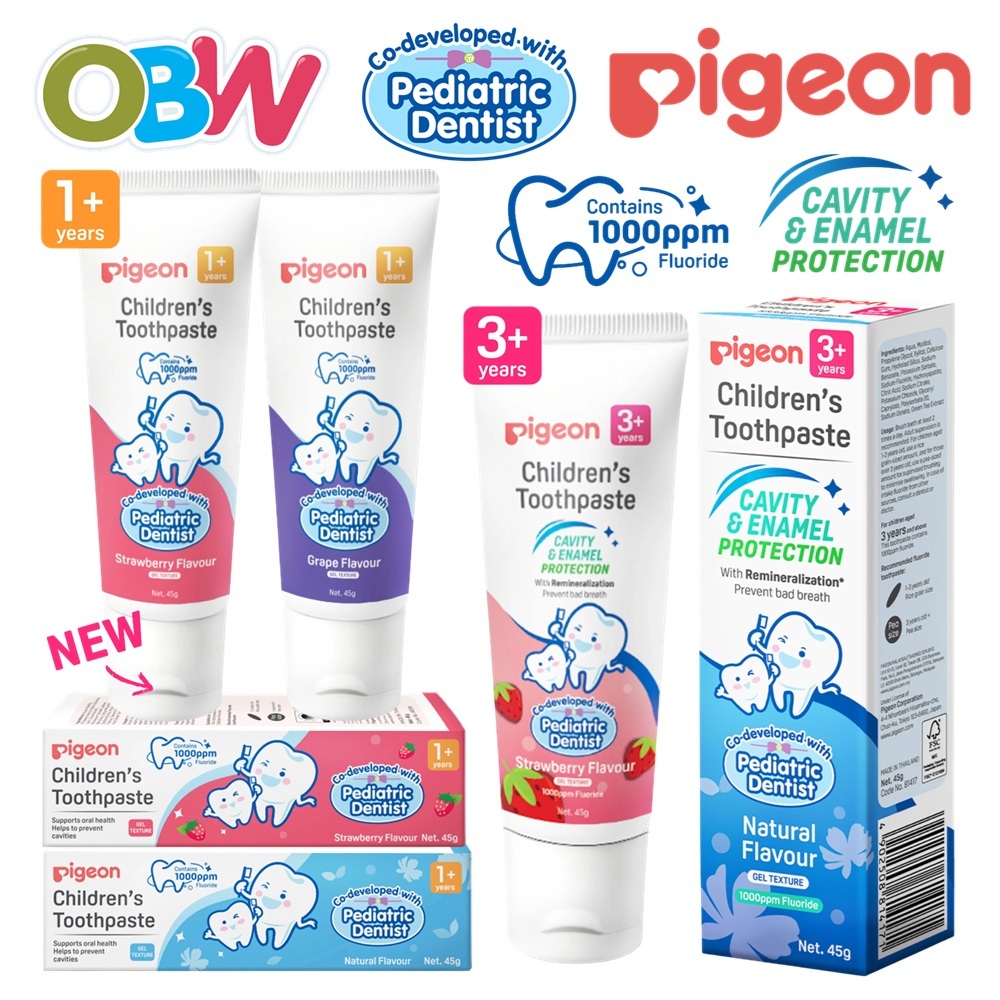 Pigeon Children's Toothpaste For - 1+ Years & 3+ Years | Kid's ...