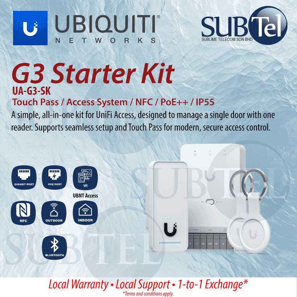 Ubiquiti Door Access System G3 Starter Kit | EntryPass/Touch Pass ...