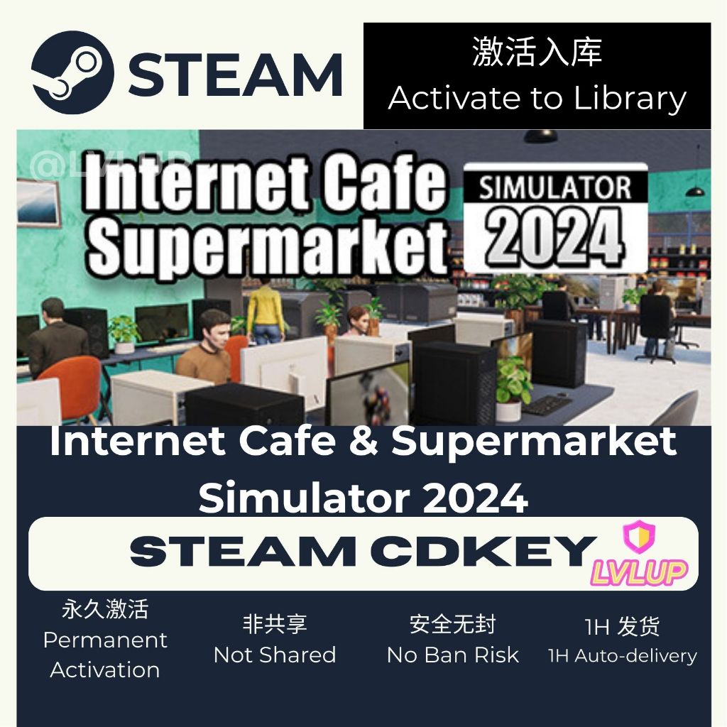 Internet Cafe & Supermarket Simulator 2024 Steam (PC) CD Key Activation ...