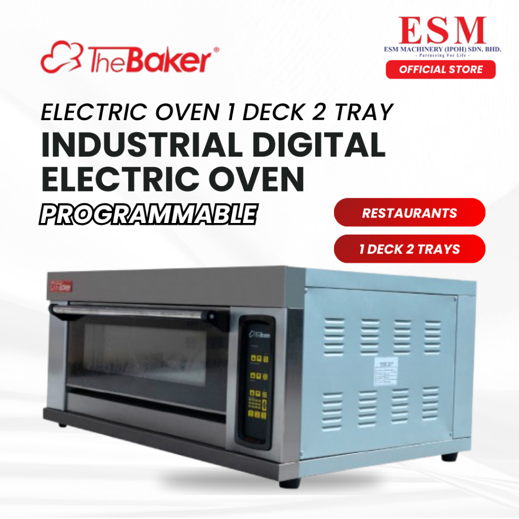 THE BAKER PROGRAMMABLE OVEN 1 DECK 2 TRAY COMMERCIAL ELECTRIC OVEN D1 ...