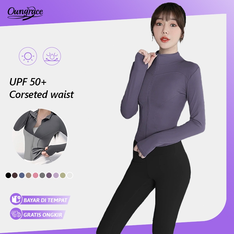 Spring Workout Clothes Women's Sports Jacket Long Sleeve Yoga Set Yoga ...