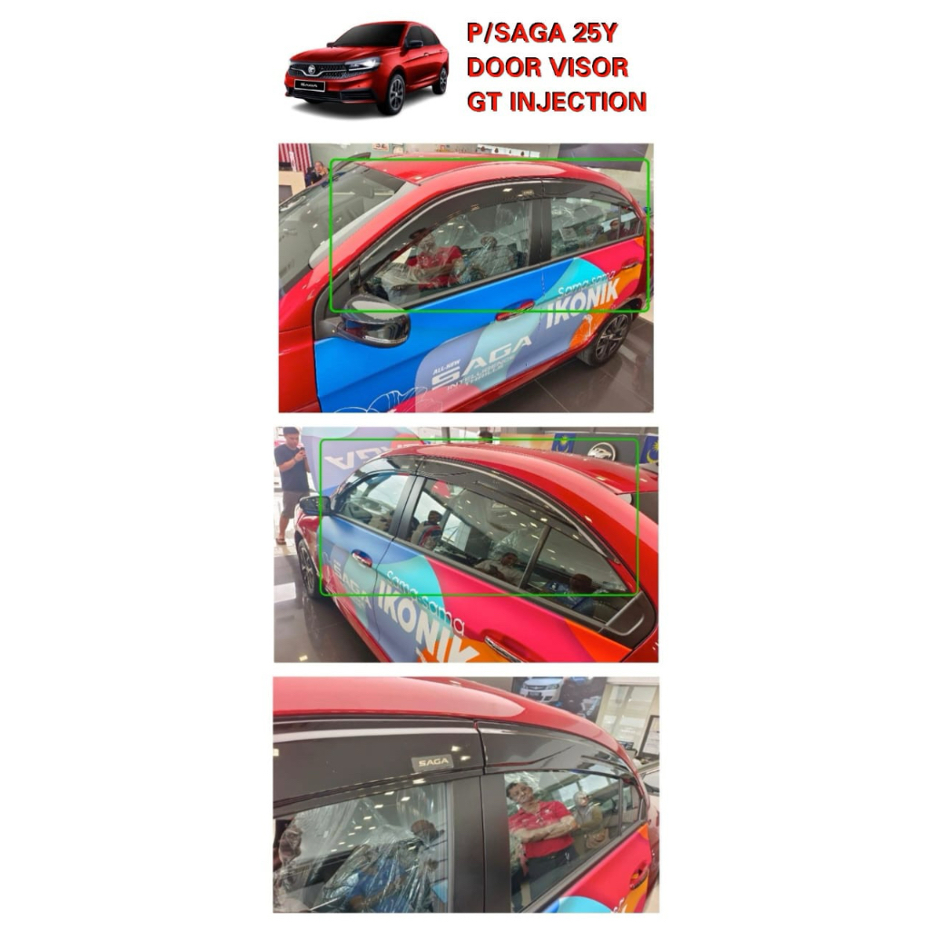 Proron Saga MC3 GT Design Door Visor Injection | Shopee Malaysia