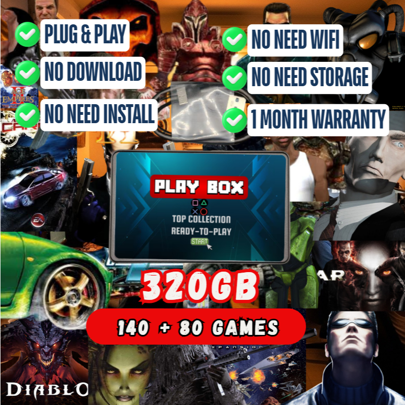 320GB HDD PLAYBOX TOP COLLECTION 220 GAMES | Shopee Malaysia