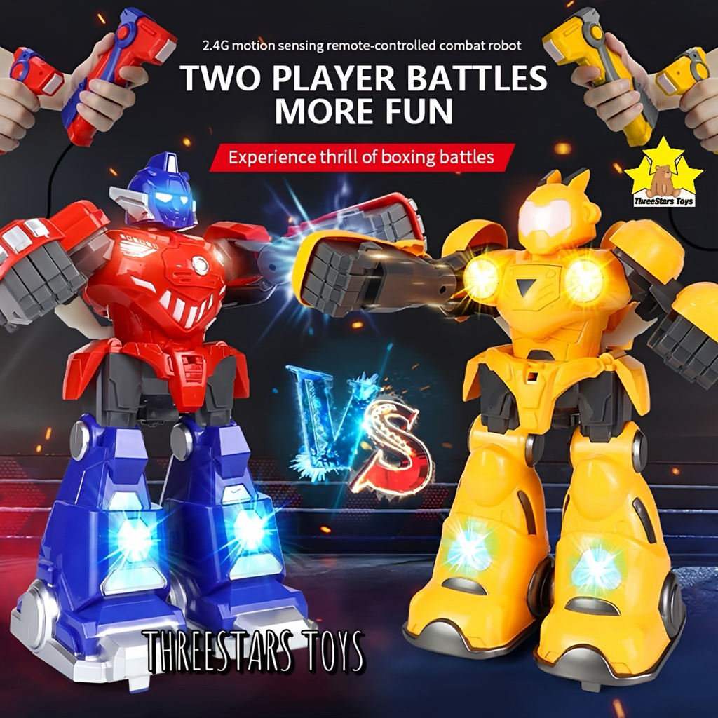 Fighting Robot 2.4GHz Remote Control Robot Toys Two-Player Game Mode ...