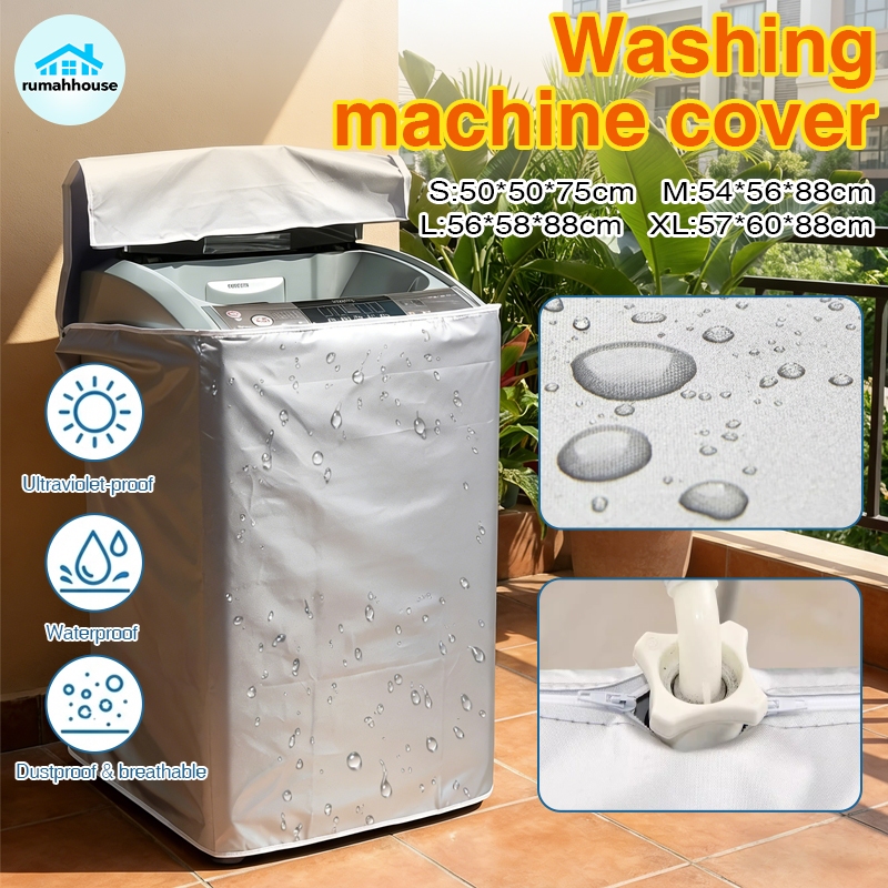 S/M/L/XL Washing Machine Cover Waterproof Dustproof Sunproof Case ...
